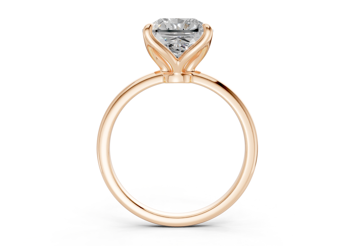 Phoenix Diamond Solitaire Radiant Squareuare Cut 1.8mm Engagement Ring