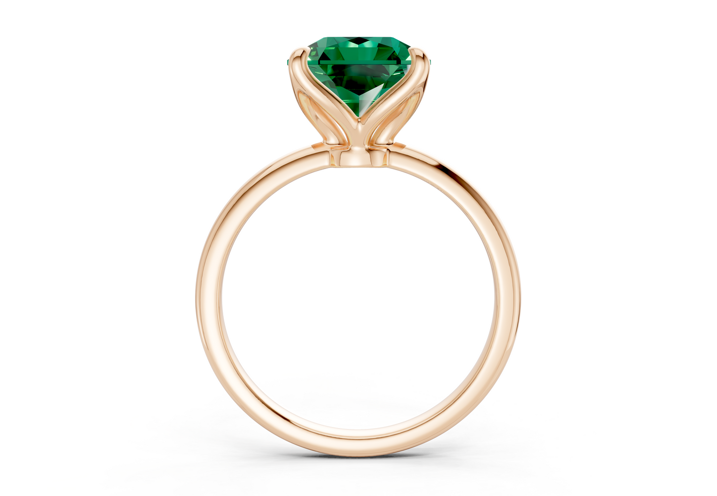 Phoenix Emerald Gemstone Solitaire Radiant Squareuare Cut 2mm Engagement Ring