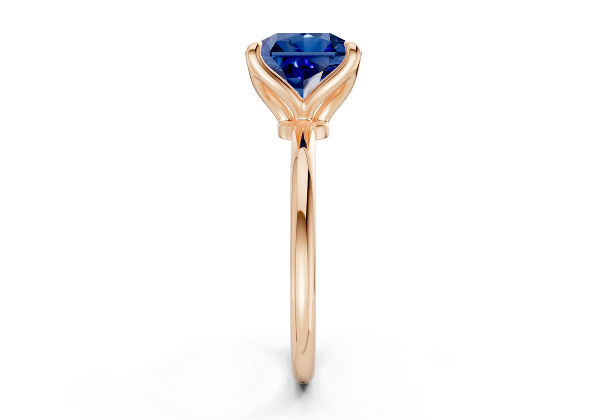 Phoenix Sapphire Gemstone Solitaire Radiant Squareuare Cut 2mm Engagement Ring
