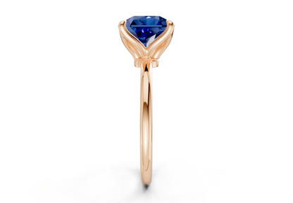 Phoenix Sapphire Gemstone Solitaire Radiant Squareuare Cut 2mm Engagement Ring