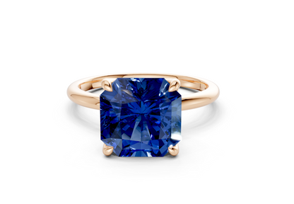 Phoenix Sapphire Gemstone Solitaire Radiant Squareuare Cut 2mm Engagement Ring