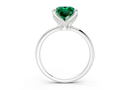 Phoenix Emerald Gemstone Solitaire Radiant Squareuare Cut 2mm Engagement Ring