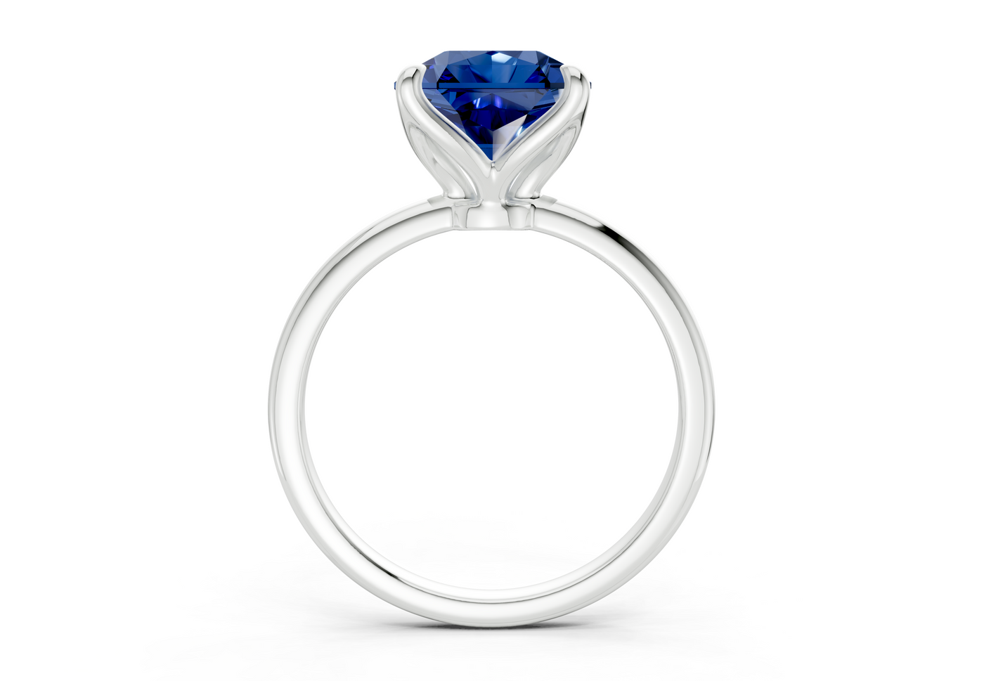 Phoenix Sapphire Gemstone Solitaire Radiant Squareuare Cut 2mm Engagement Ring
