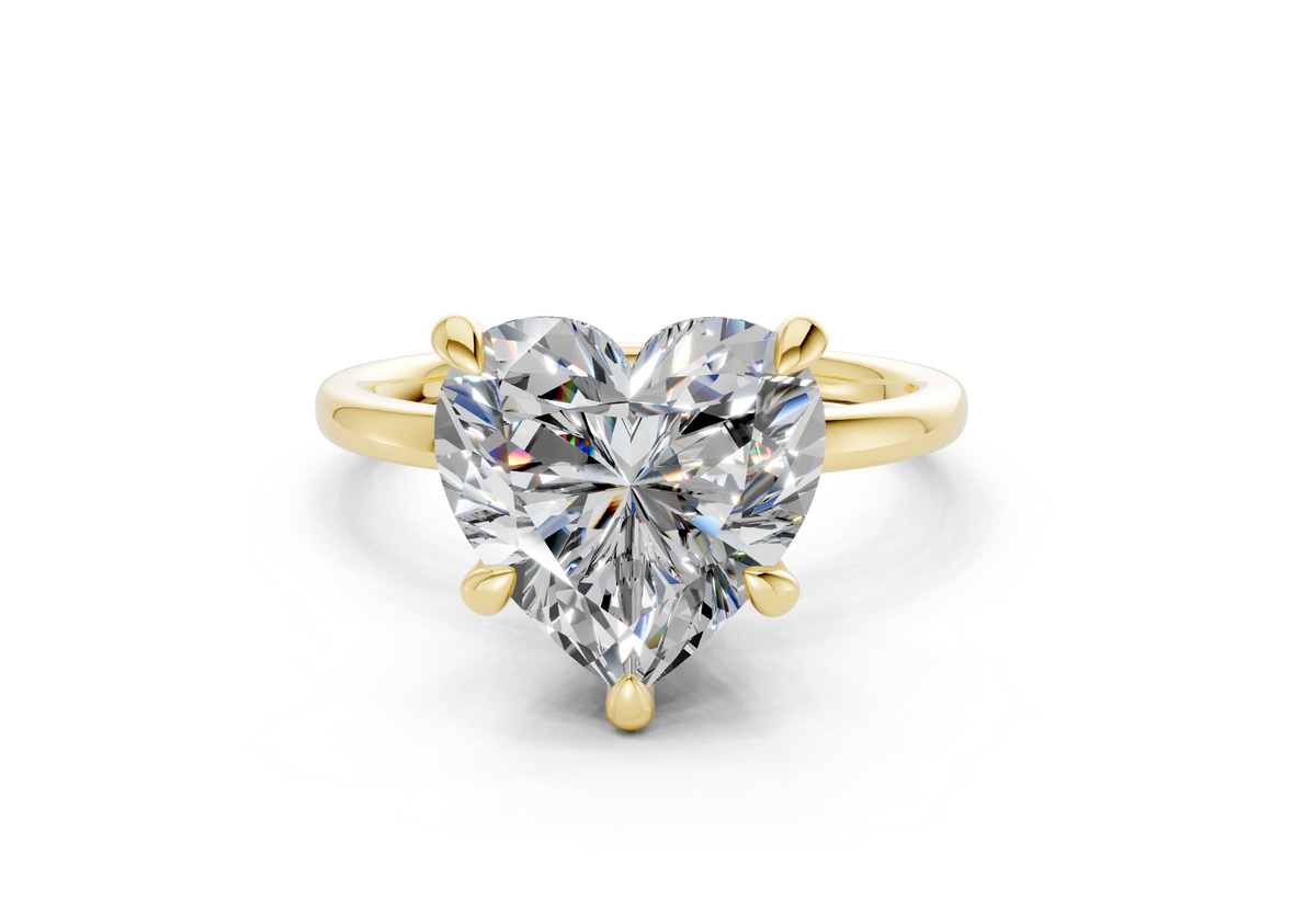 Seraphina Diamond Solitaire Heart Cut 1.8mm Engagement Ring