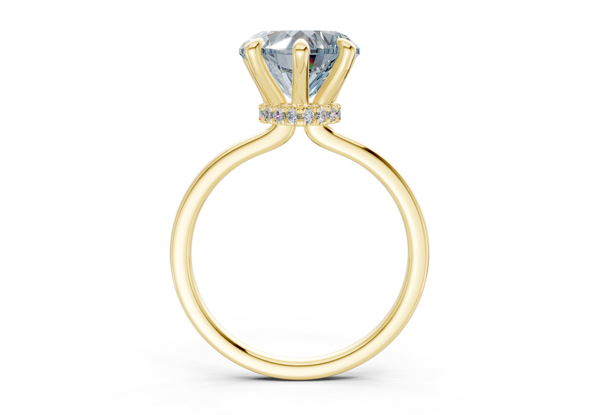 Seraphina Blue Diamond Solitaire Heart Cut 1.8mm Engagement Ring