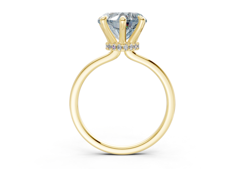 Seraphina Blue Diamond Solitaire Heart Cut 1.8mm Engagement Ring