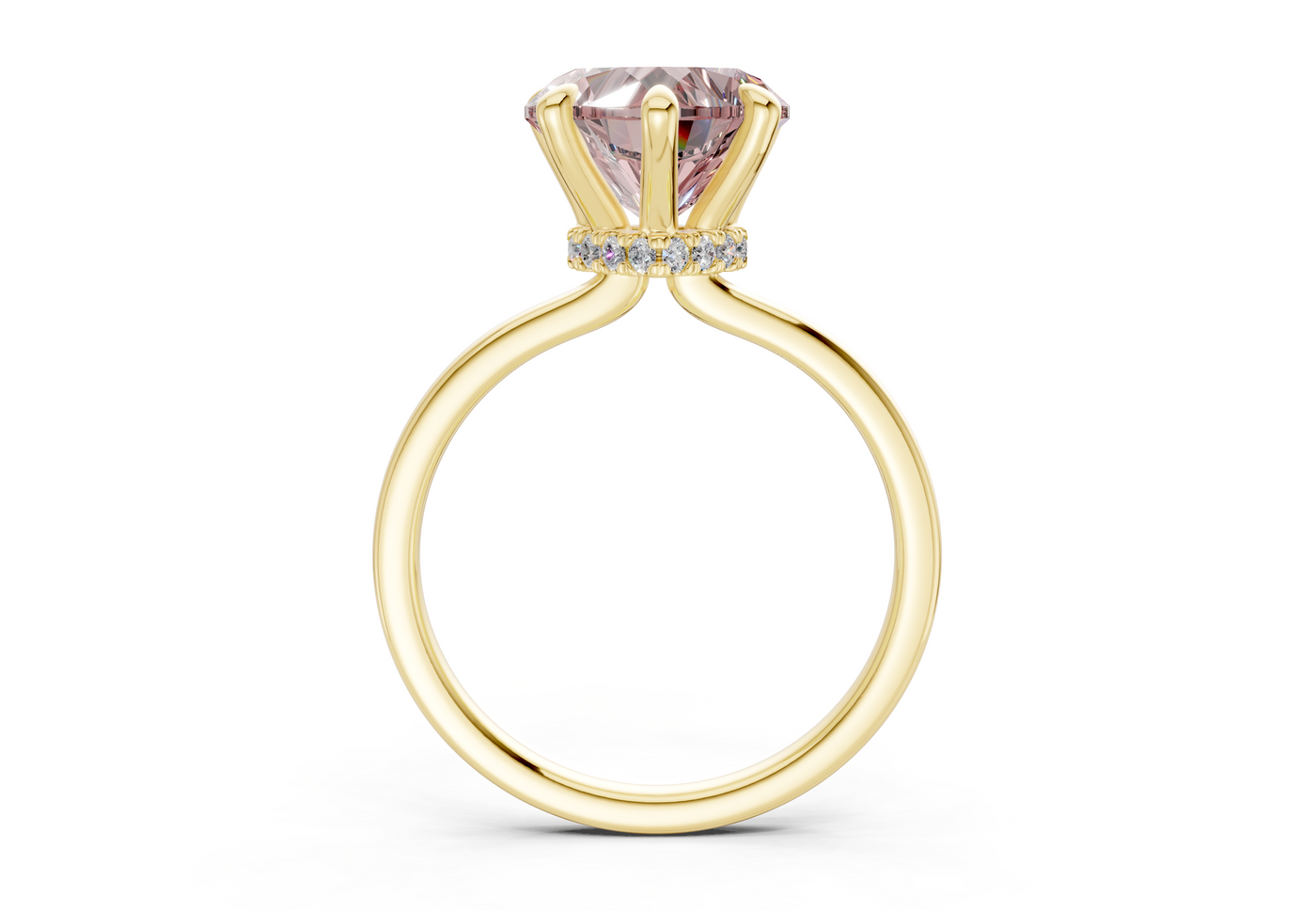 Seraphina Pink Diamond Solitaire Heart Cut 1.8mm Engagement Ring