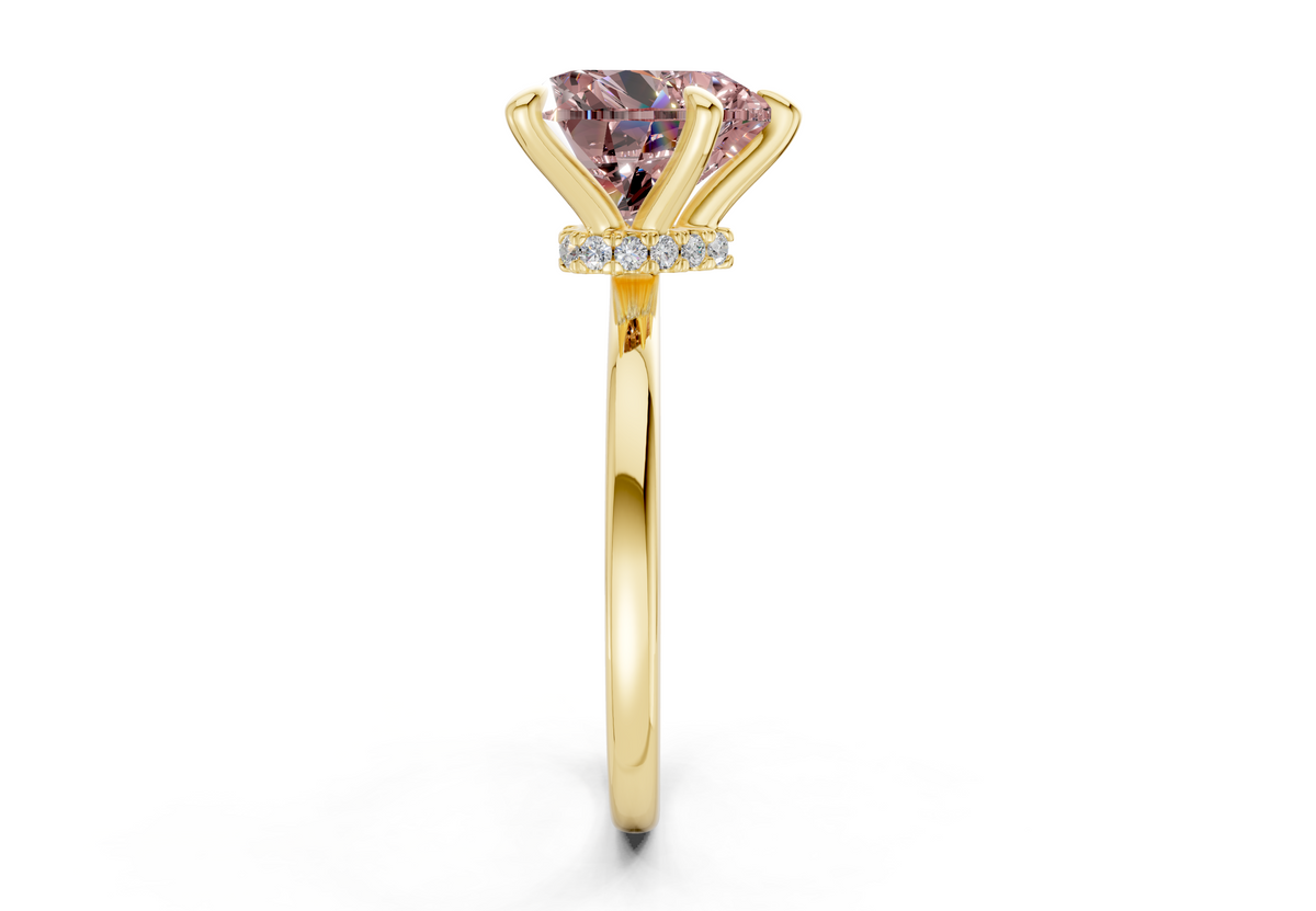 Seraphina Pink Diamond Solitaire Heart Cut 1.8mm Engagement Ring