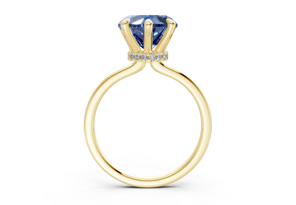 Seraphina Sapphire Gemstone Solitaire Heart Cut 1.8mm Engagement Ring