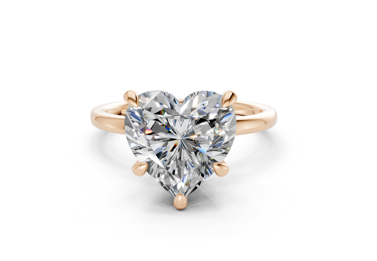 Seraphina Diamond Solitaire Heart Cut 1.8mm Engagement Ring
