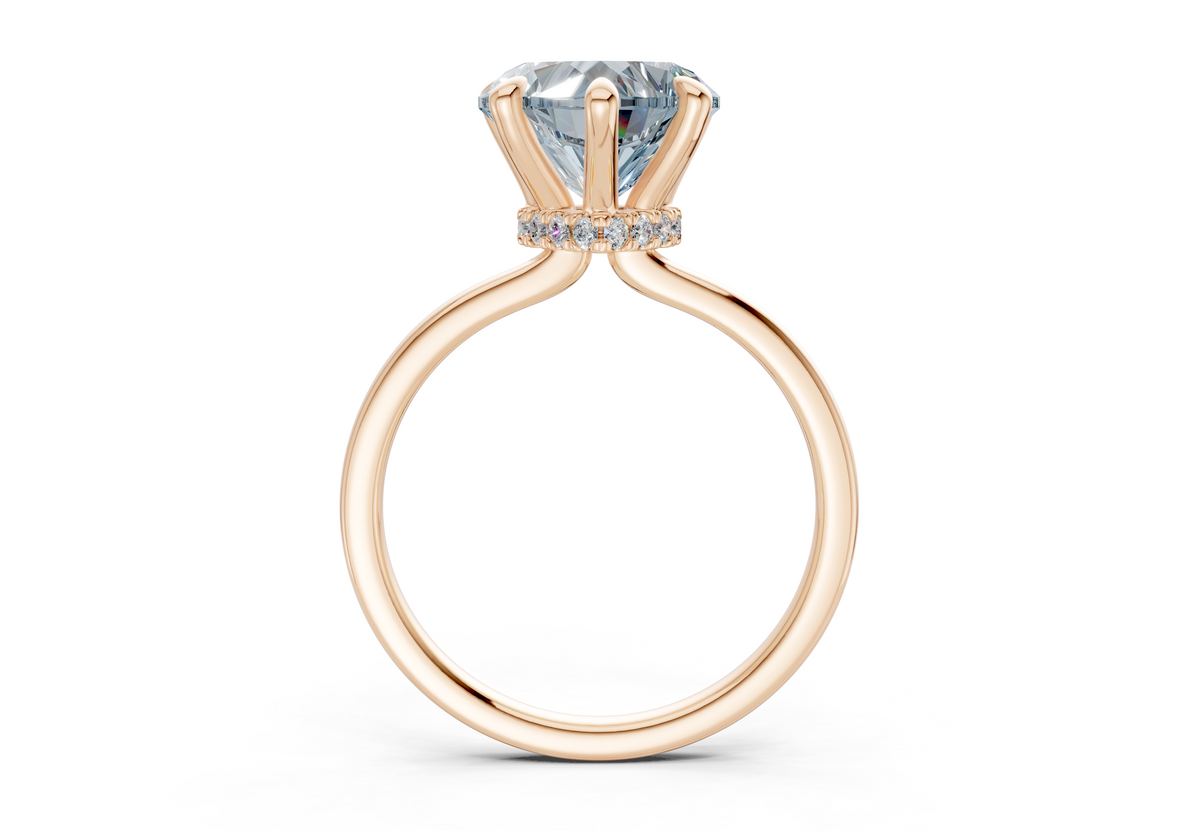 Seraphina Blue Diamond Solitaire Heart Cut 1.8mm Engagement Ring