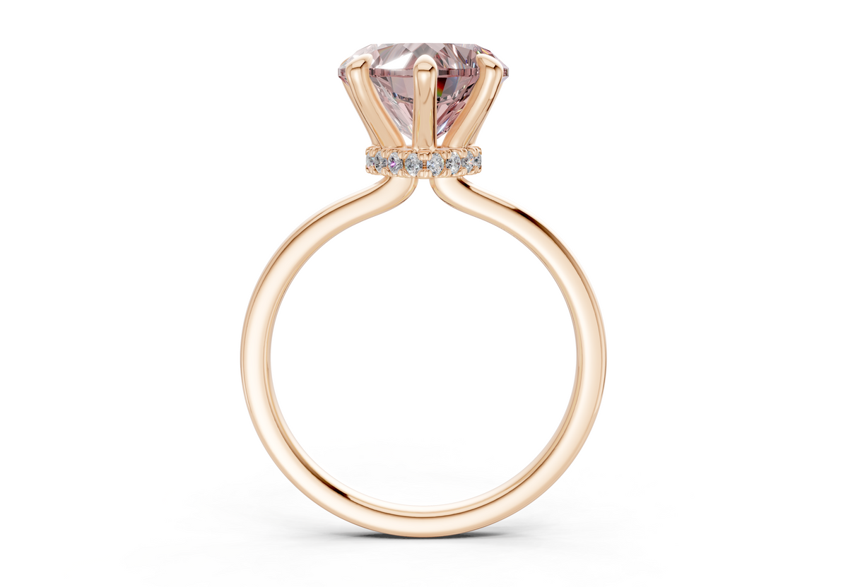 Seraphina Pink Diamond Solitaire Heart Cut 1.8mm Engagement Ring