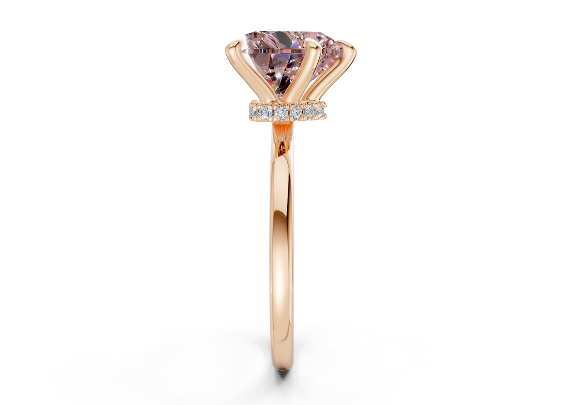 Seraphina Pink Diamond Solitaire Heart Cut 1.8mm Engagement Ring