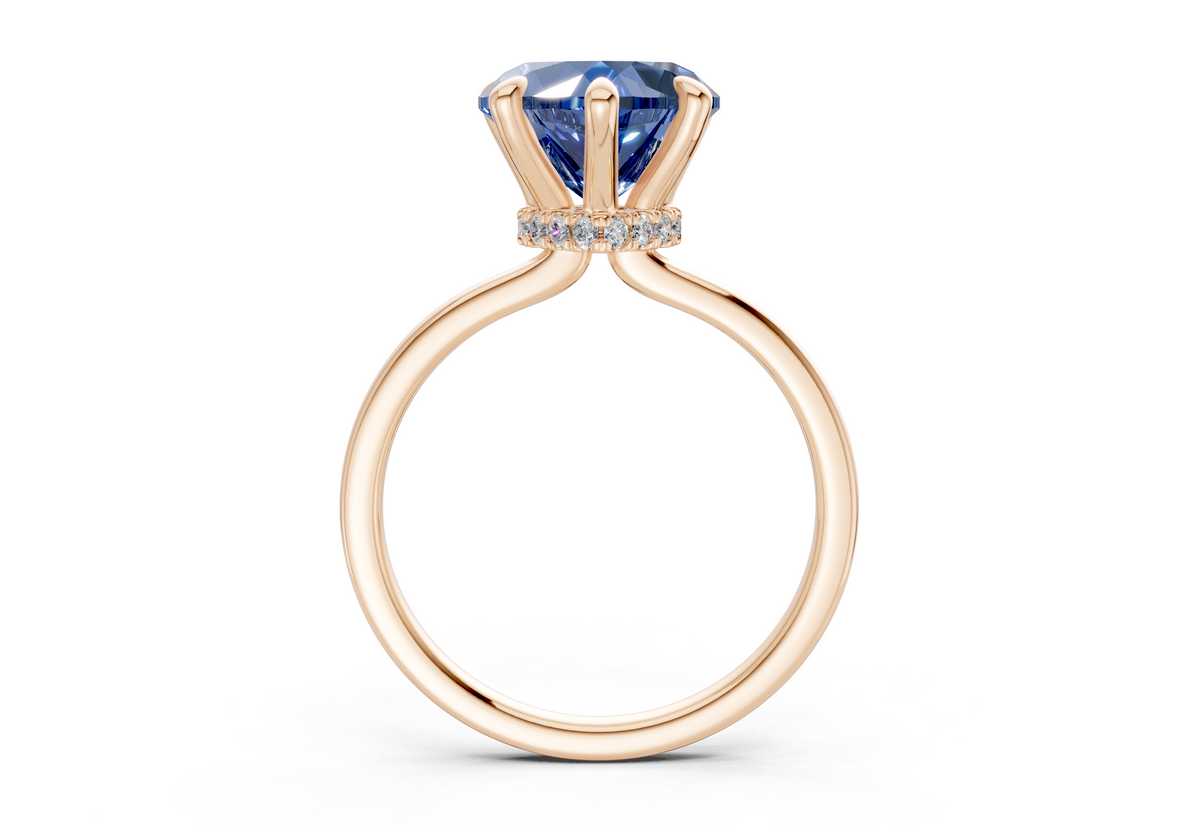 Seraphina Sapphire Gemstone Solitaire Heart Cut 1.8mm Engagement Ring