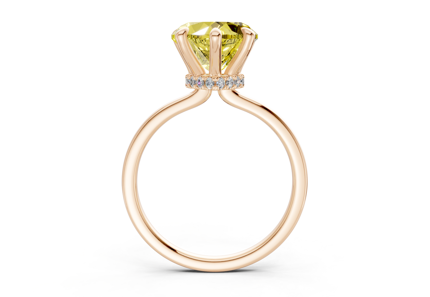 Seraphina Yellow Diamond Solitaire Heart Cut 1.8mm Engagement Ring