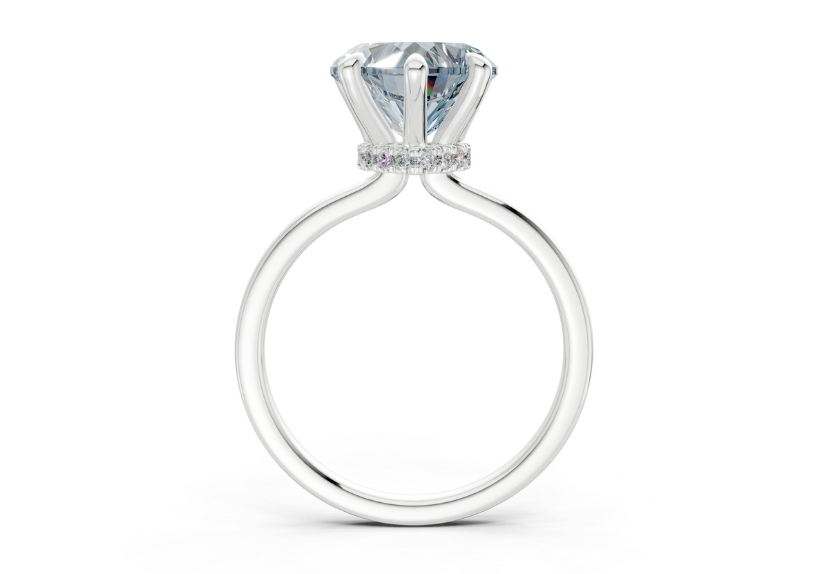 Seraphina Blue Diamond Solitaire Heart Cut 1.8mm Engagement Ring