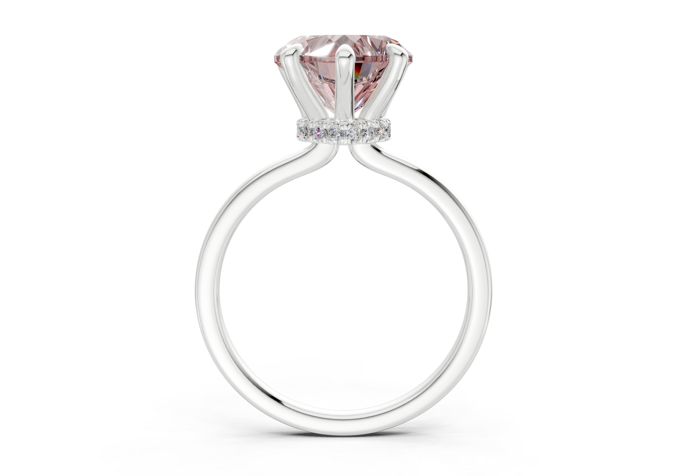 Seraphina Pink Diamond Solitaire Heart Cut 1.8mm Engagement Ring