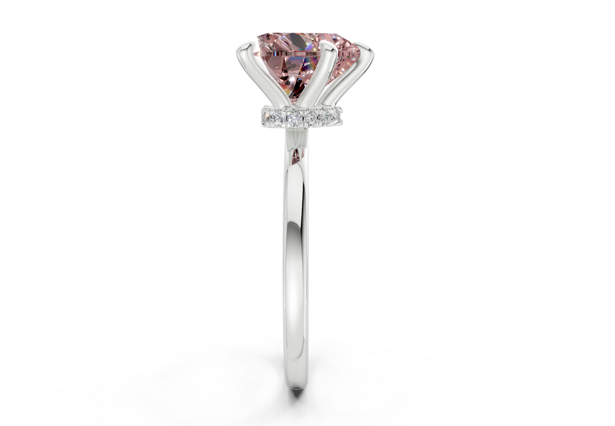Seraphina Pink Diamond Solitaire Heart Cut 1.8mm Engagement Ring
