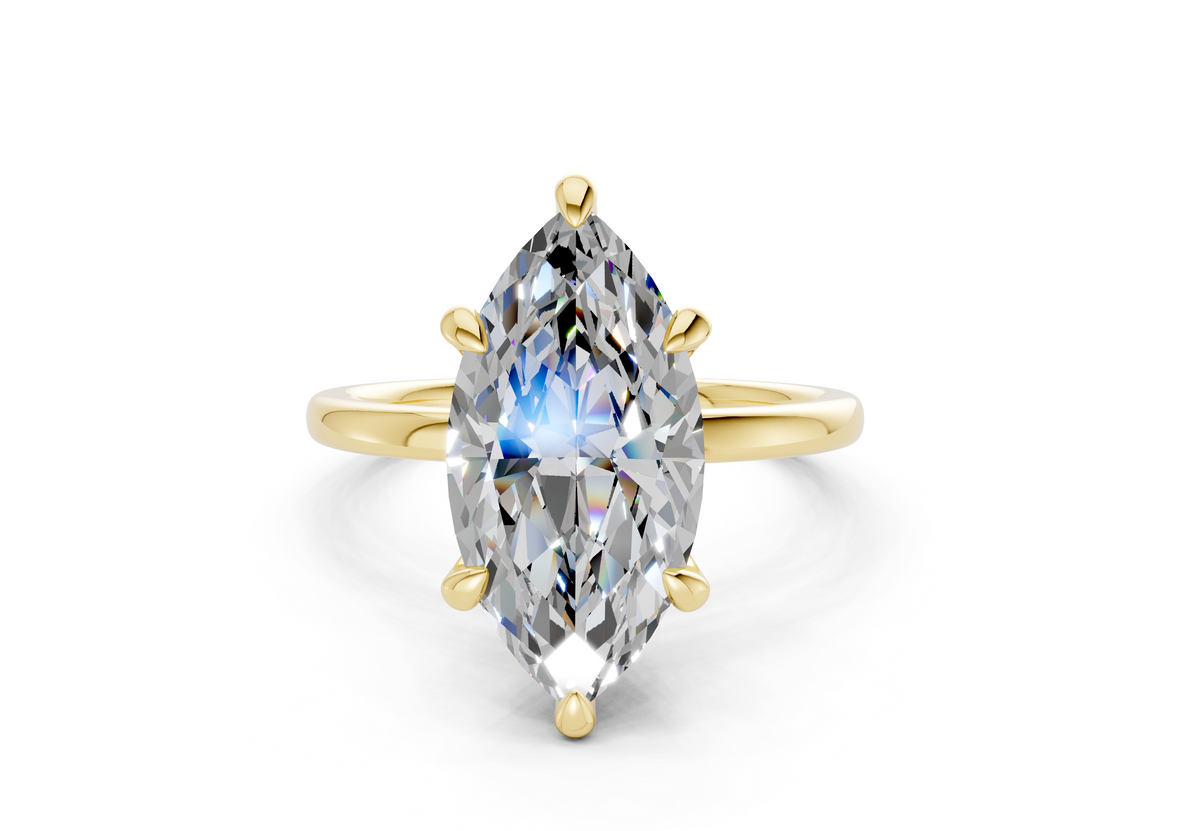 Seraphina Diamond Solitaire Marquise Cut 1.8mm Engagement Ring