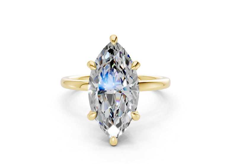 Seraphina Diamond Solitaire Marquise Cut 1.8mm Engagement Ring