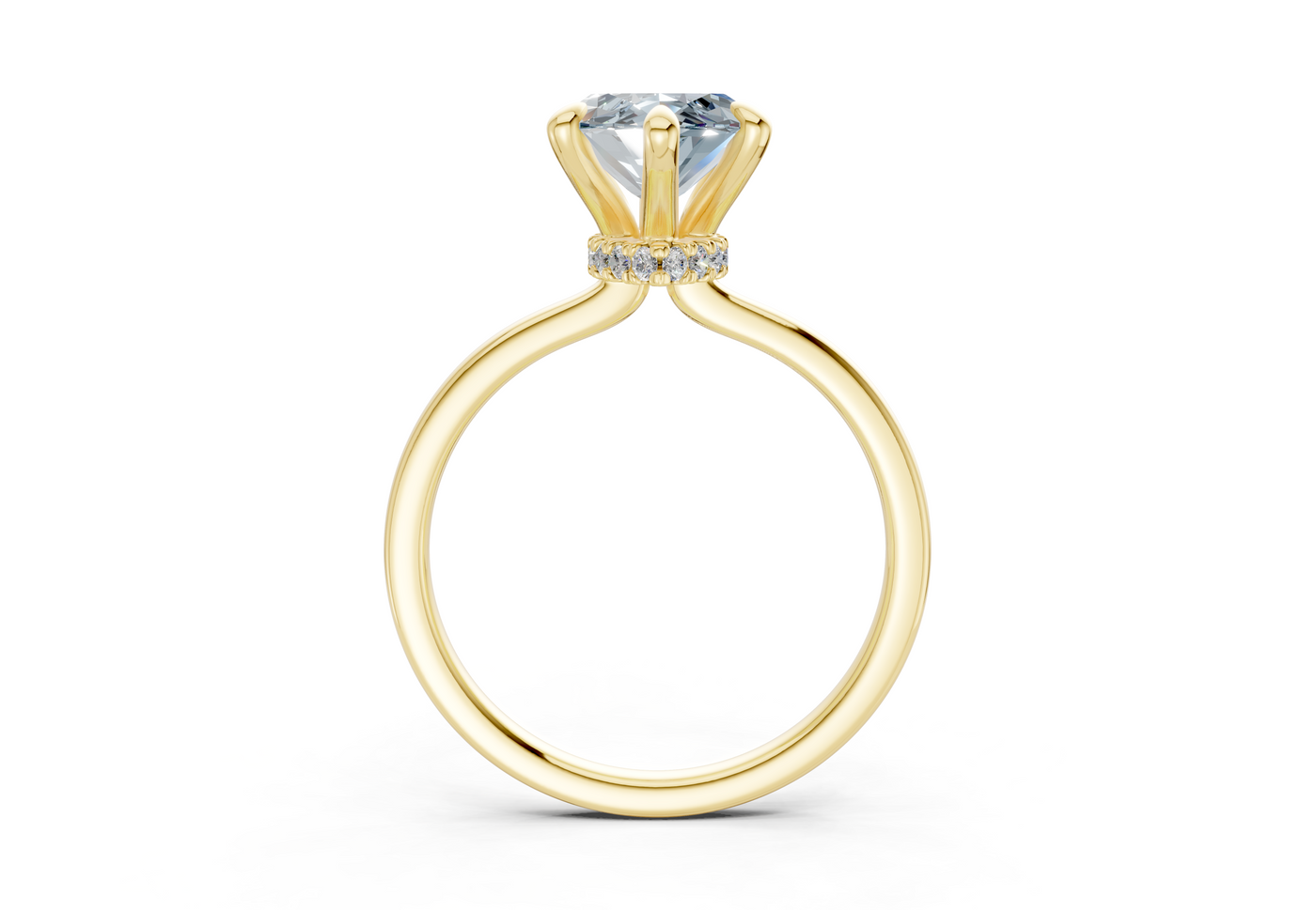 Seraphina Blue Diamond Solitaire Marquise Cut 1.8mm Engagement Ring