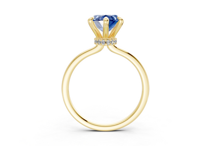 Seraphina Sapphire Gemstone Solitaire Marquise Cut 1.8mm Engagement Ring
