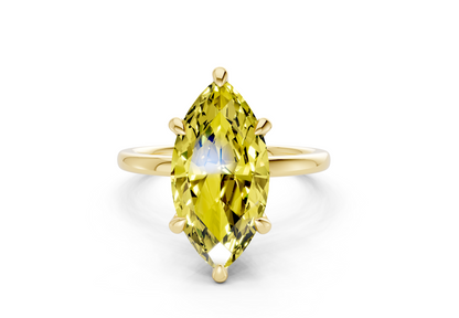 Seraphina Yellow Diamond Solitaire Marquise Cut 1.8mm Engagement Ring