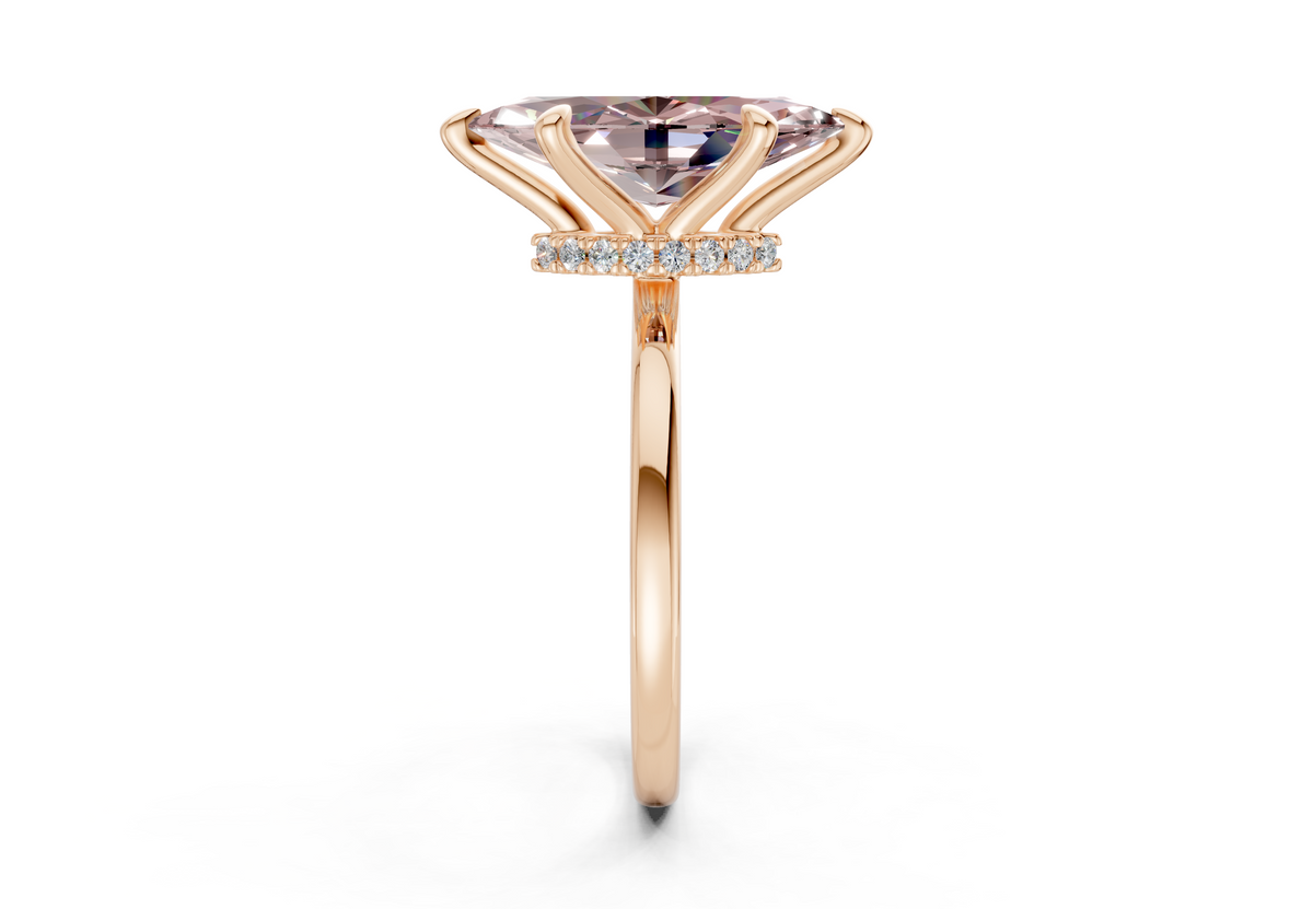 Seraphina Pink Diamond Solitaire Marquise Cut 1.8mm Engagement Ring