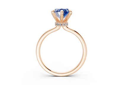 Seraphina Sapphire Gemstone Solitaire Marquise Cut 1.8mm Engagement Ring