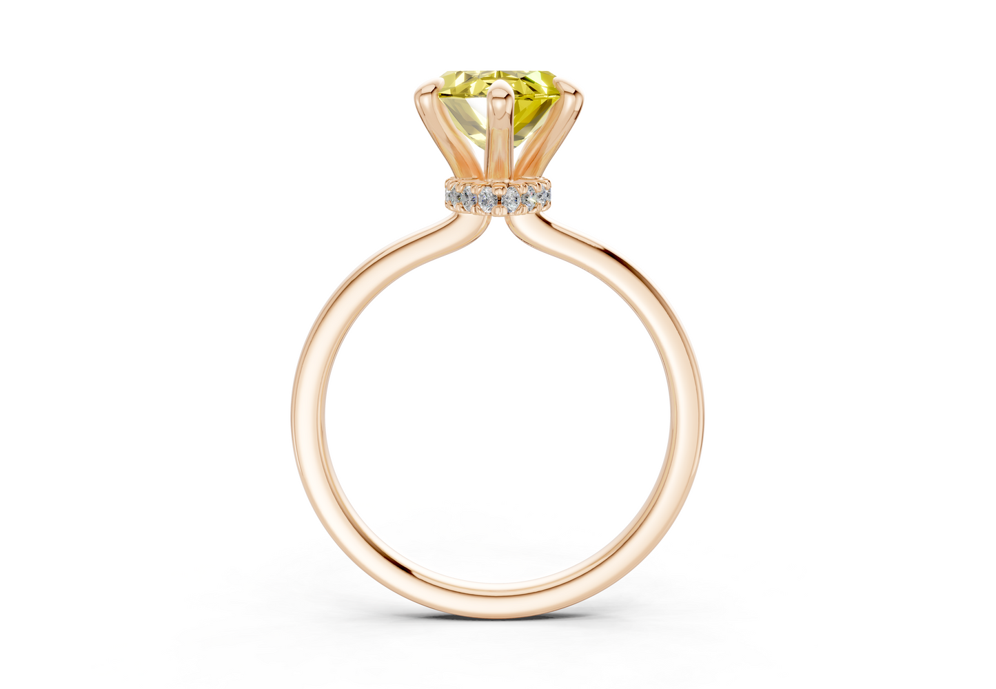 Seraphina Yellow Diamond Solitaire Marquise Cut 1.8mm Engagement Ring