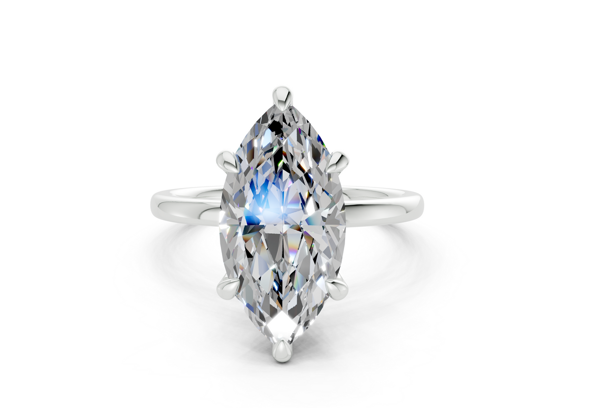 Seraphina Diamond Solitaire Marquise Cut 1.8mm Engagement Ring