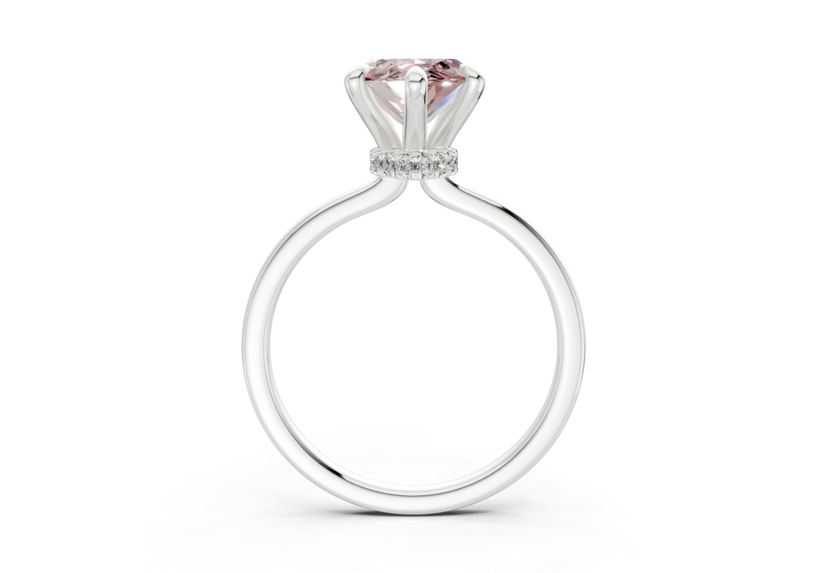 Seraphina Pink Diamond Solitaire Marquise Cut 1.8mm Engagement Ring