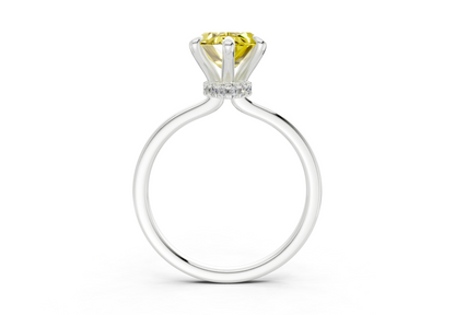 Seraphina Yellow Diamond Solitaire Marquise Cut 1.8mm Engagement Ring