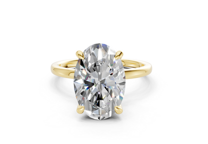 Seraphina Diamond Solitaire Oval Cut 1.8mm Engagement Ring