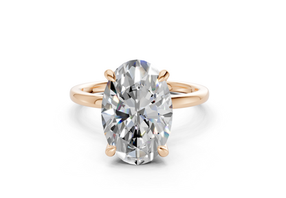 Seraphina Diamond Solitaire Oval Cut 1.8mm Engagement Ring