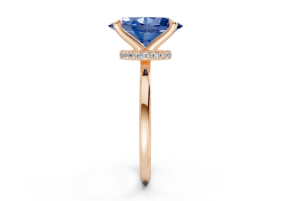 Seraphina Sapphire Gemstone Solitaire Oval Cut 1.8mm Engagement Ring
