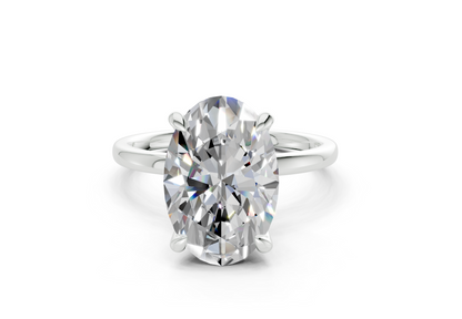 Seraphina Diamond Solitaire Oval Cut 1.8mm Engagement Ring