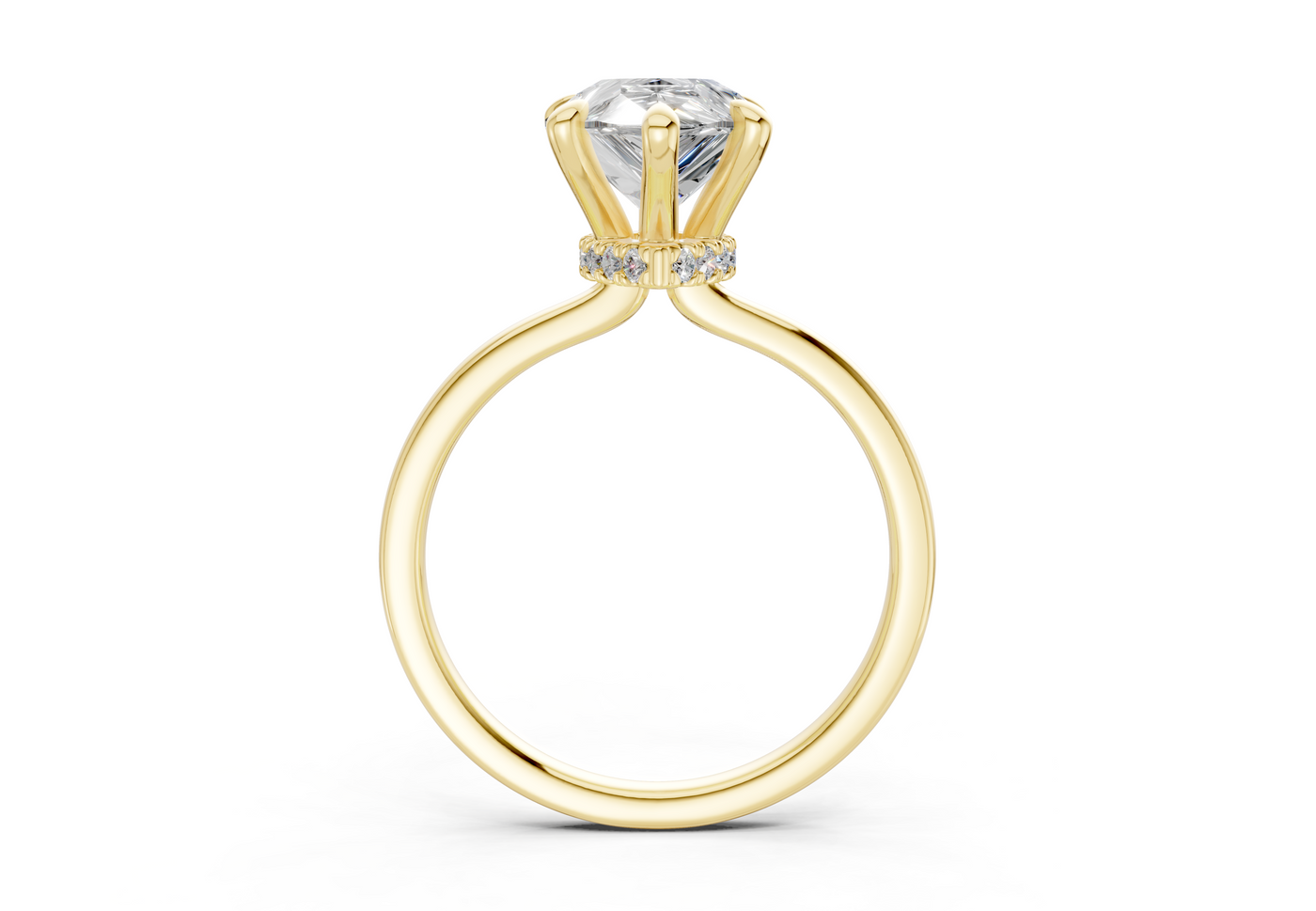 Seraphina Diamond Solitaire Pear Cut 1.8mm Engagement Ring