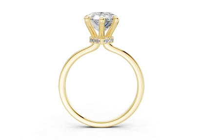 Seraphina Diamond Solitaire Pear Cut 1.8mm Engagement Ring