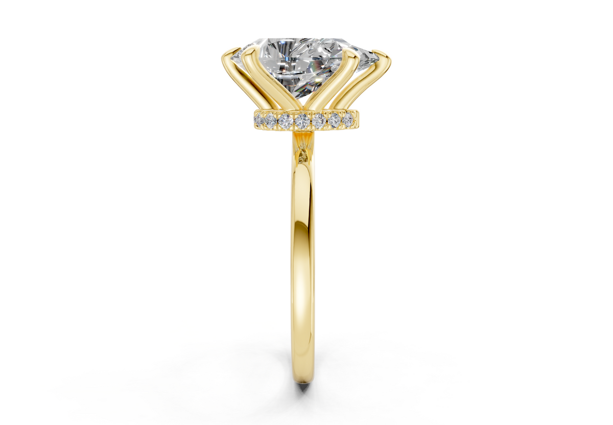 Seraphina Diamond Solitaire Pear Cut 1.8mm Engagement Ring
