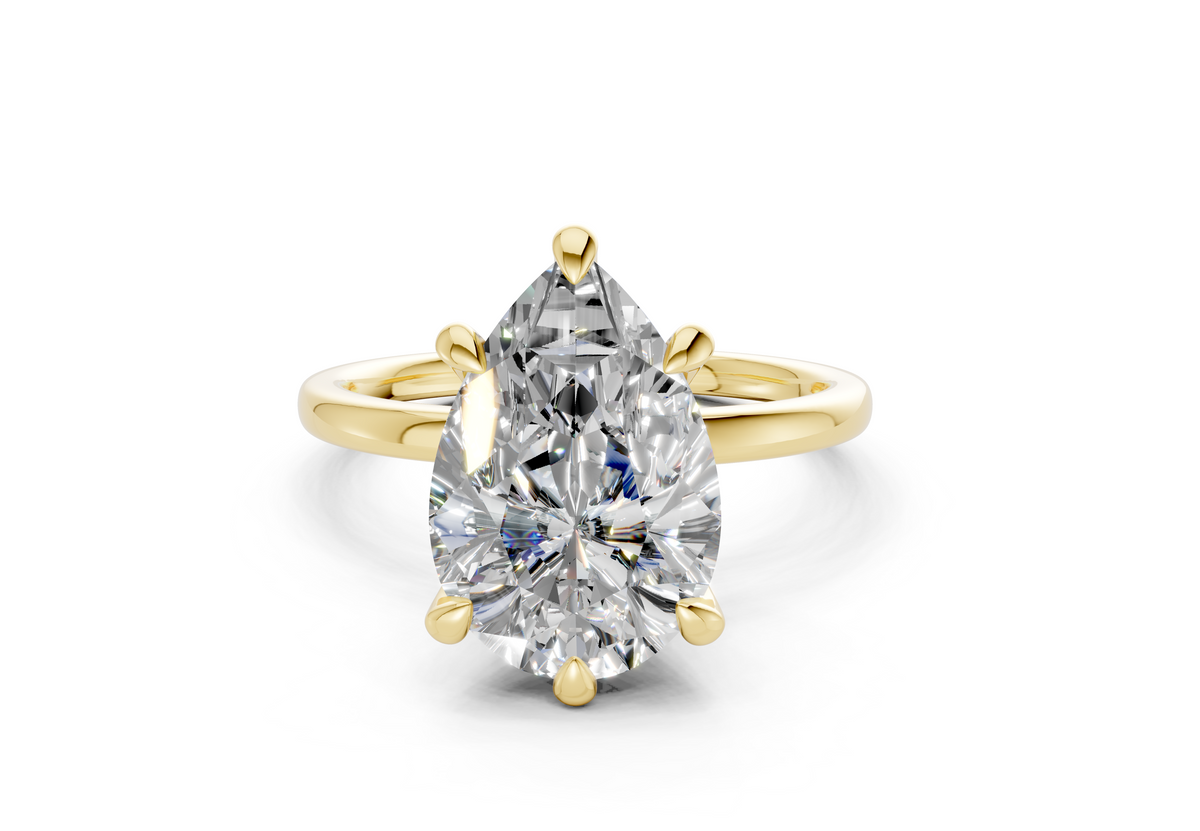 Seraphina Diamond Solitaire Pear Cut 1.8mm Engagement Ring
