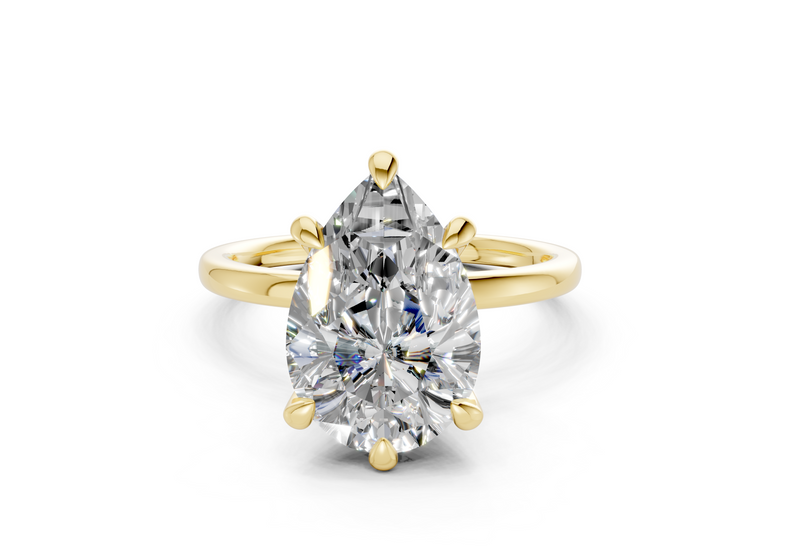 Seraphina Diamond Solitaire Pear Cut 1.8mm Engagement Ring