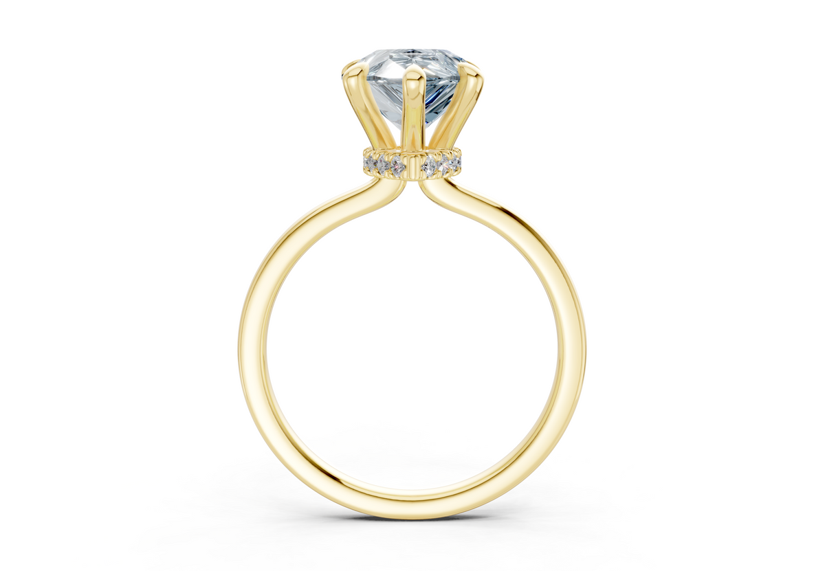 Seraphina Blue Diamond Solitaire Pear Cut 1.8mm Engagement Ring