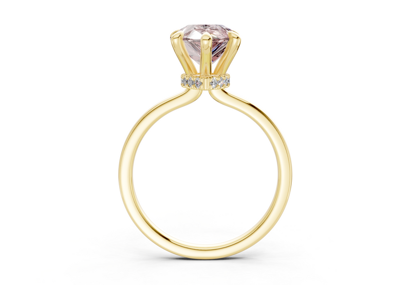 Seraphina Pink Diamond Solitaire Pear Cut 1.8mm Engagement Ring
