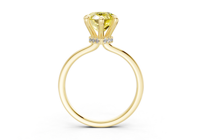 Seraphina Yellow Diamond Solitaire Pear Cut 1.8mm Engagement Ring