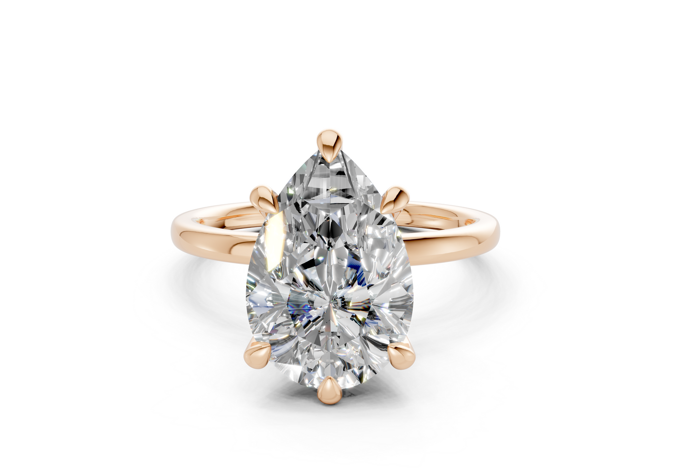 Seraphina Diamond Solitaire Pear Cut 1.8mm Engagement Ring