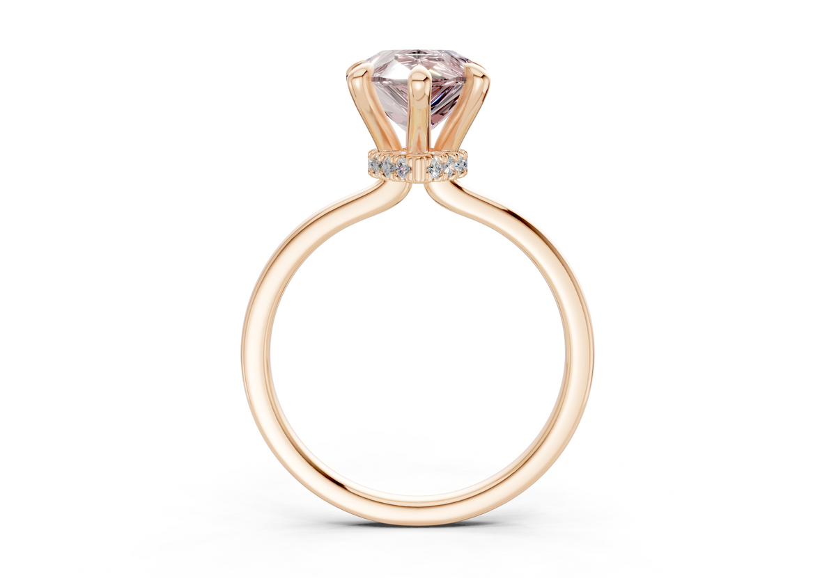 Seraphina Pink Diamond Solitaire Pear Cut 1.8mm Engagement Ring