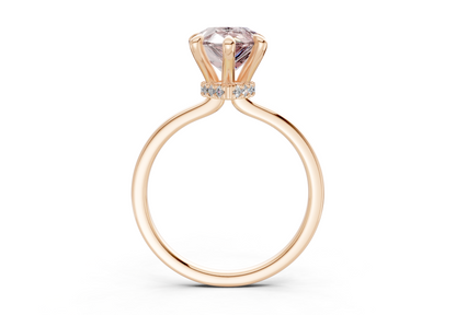 Seraphina Pink Diamond Solitaire Pear Cut 1.8mm Engagement Ring