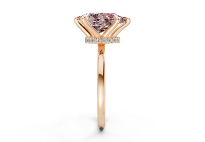 Seraphina Pink Diamond Solitaire Pear Cut 1.8mm Engagement Ring