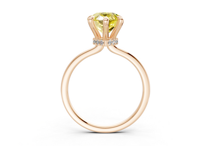 Seraphina Yellow Diamond Solitaire Pear Cut 1.8mm Engagement Ring